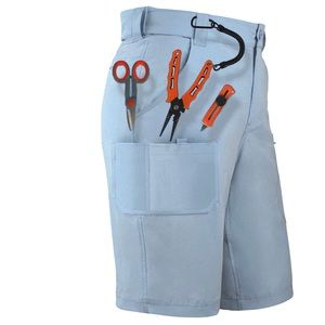 Men's XL Light Blue Utility Work Shorts with Pockets Perfect Fishing shorts!